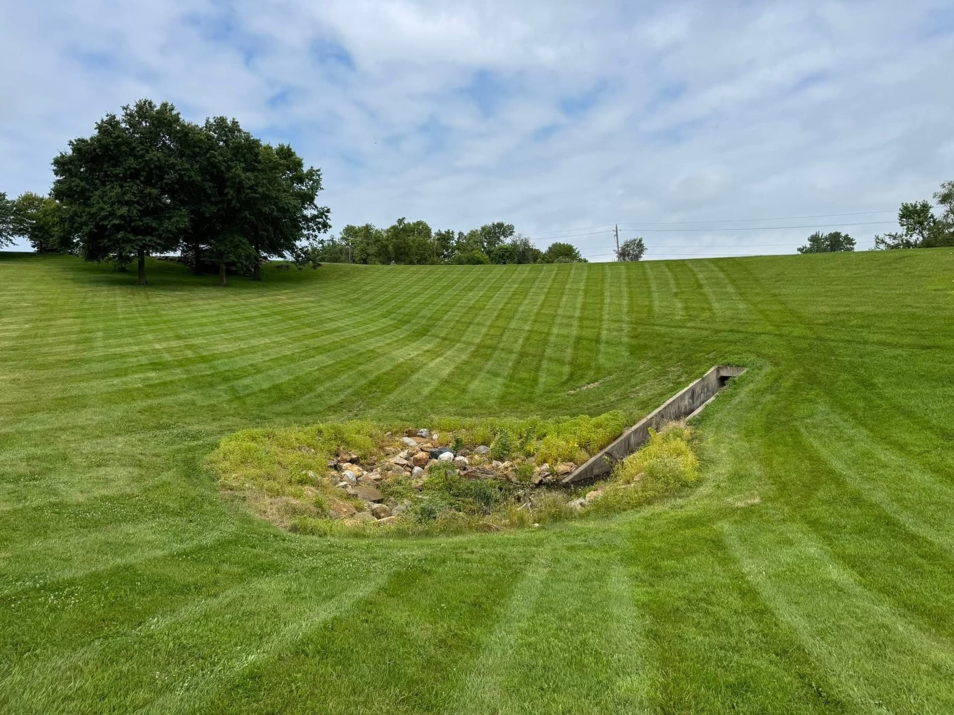 Gallery photos for Large Lot Lawn Mowing with Diagonal Stripes in Norwalk Iowa: Image #1