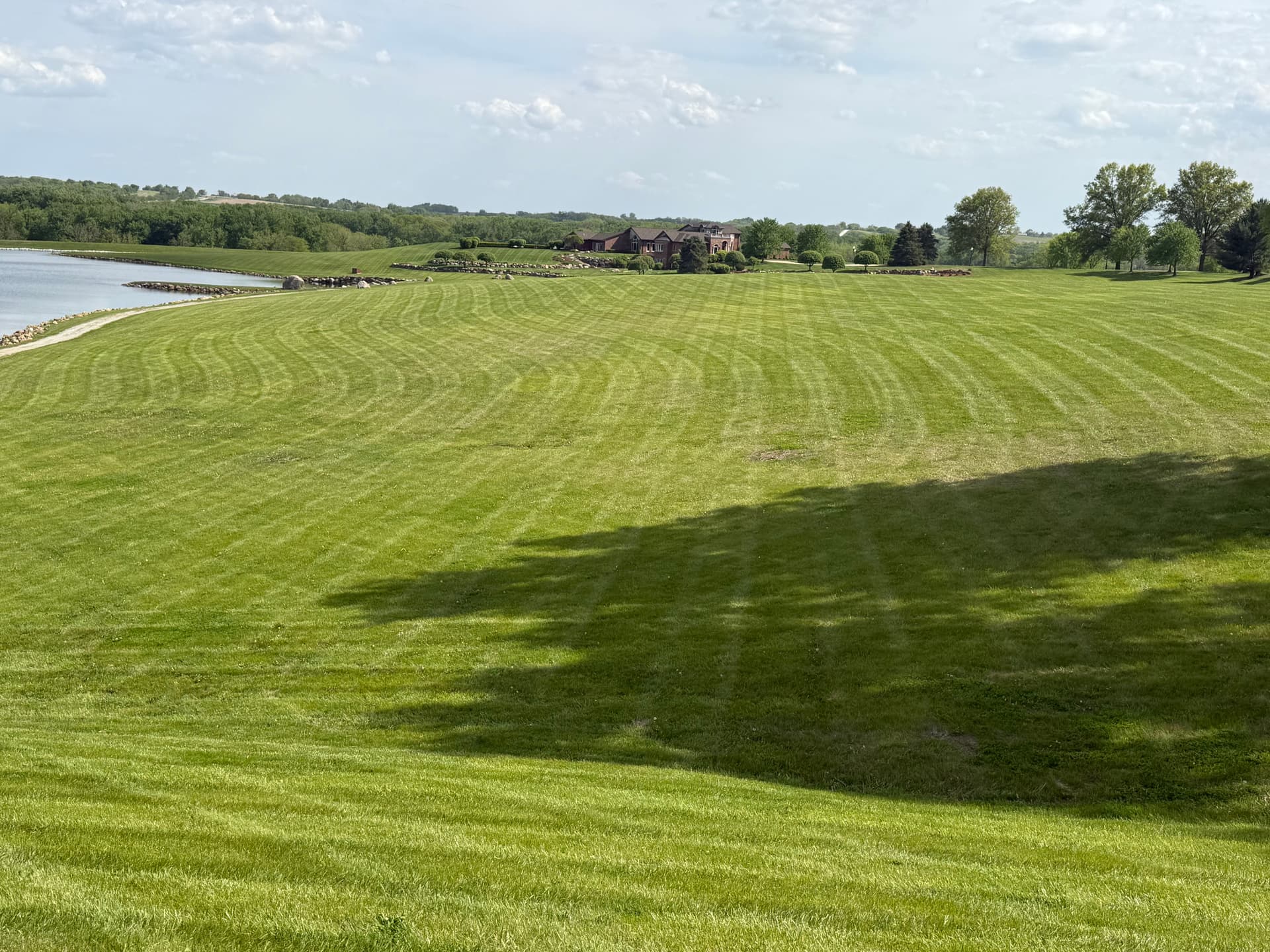 Gallery photos for Clean Lawn Stripes Across 40 Acres of Rolling Property: Image #1