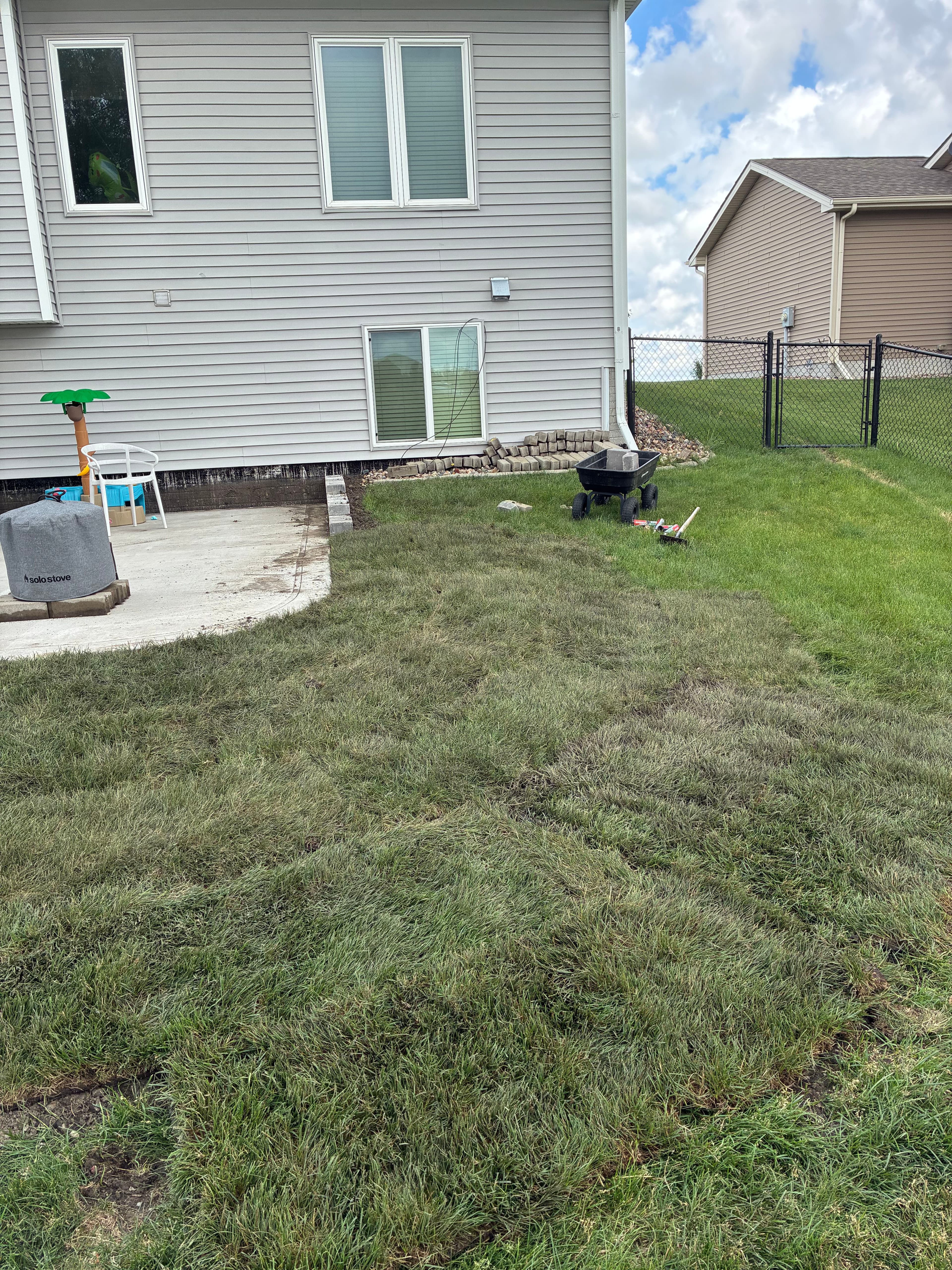 Project French Drain and Sod Installation Fixes Soggy Ankeny Backyard image