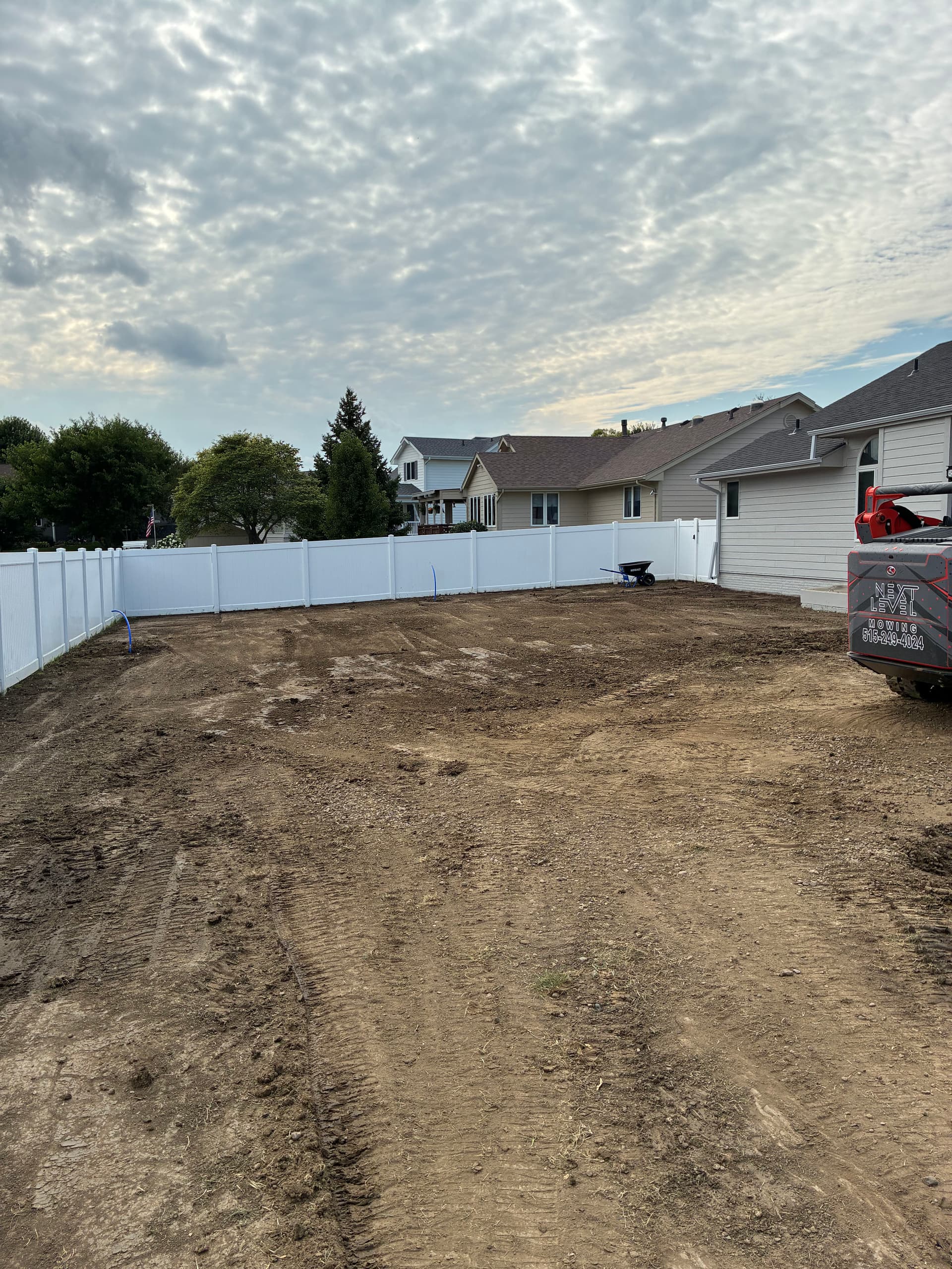 Backyard Stripped, Graded, and Ready for Fresh Black Dirt