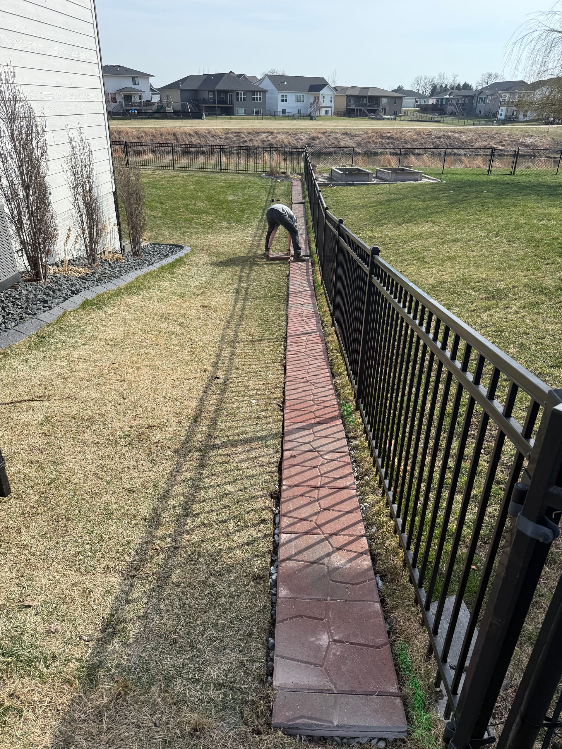 Gallery photos for Paver Path Built for Dogs Who Run Hard: Image #1