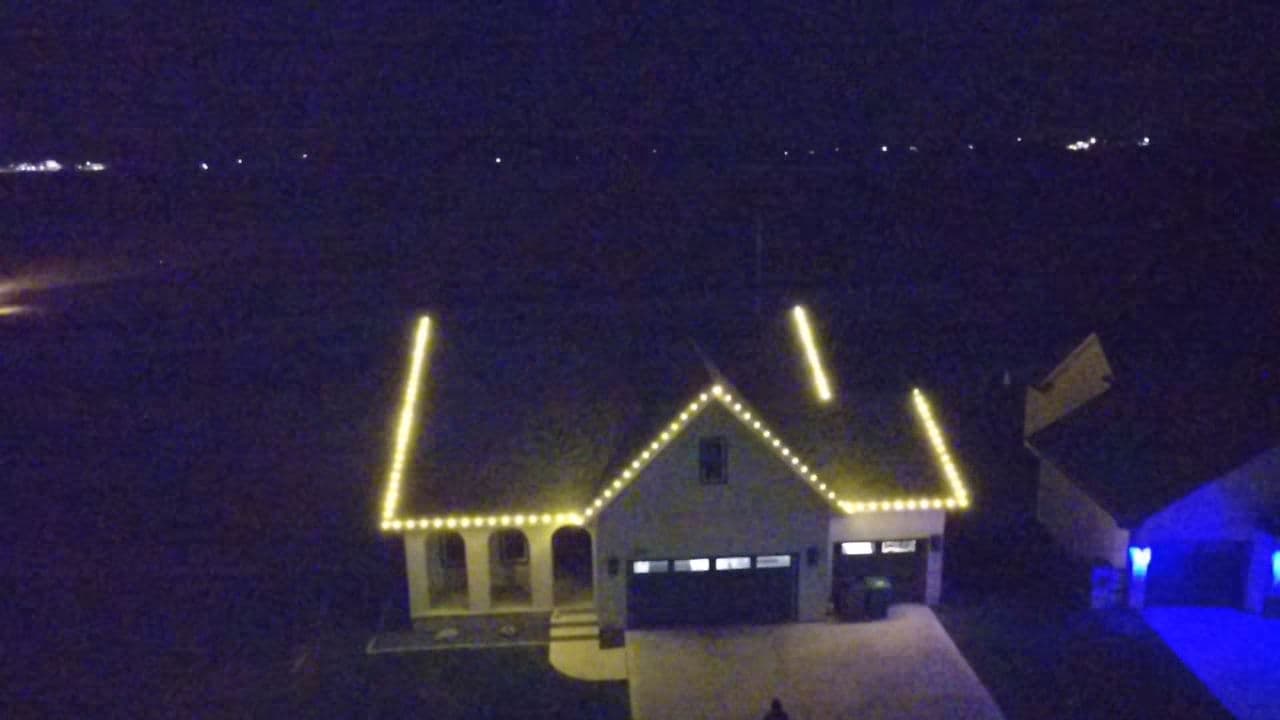 Warm White C9 Christmas Light Installation in Altoona Iowa image