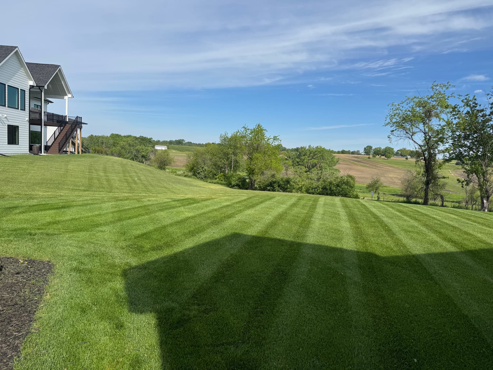 Gallery photos for Fresh Stripes on a New Construction Lawn in Norwalk: Image #1