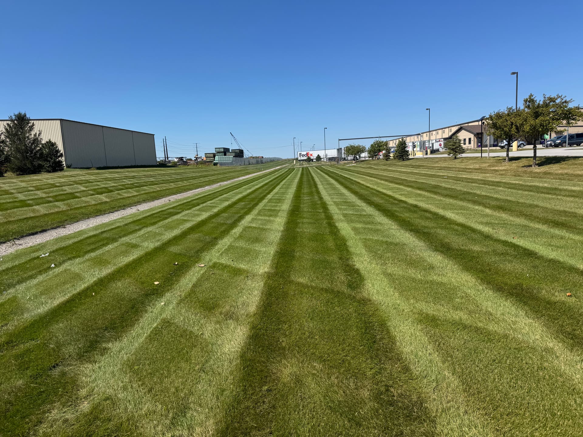 Gallery photos for Weekly Commercial Lawn Mowing at a Grimes Trucking Facility: Image #3