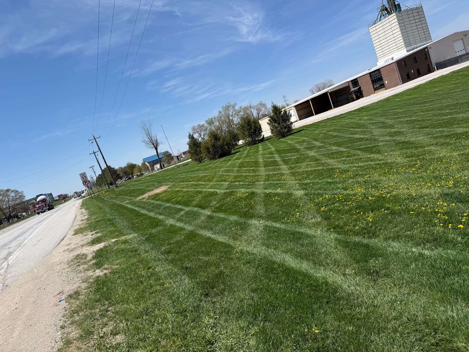 Gallery photos for Weekly Commercial Lawn Mowing at a Grimes Iowa Concrete Plant: Image #2