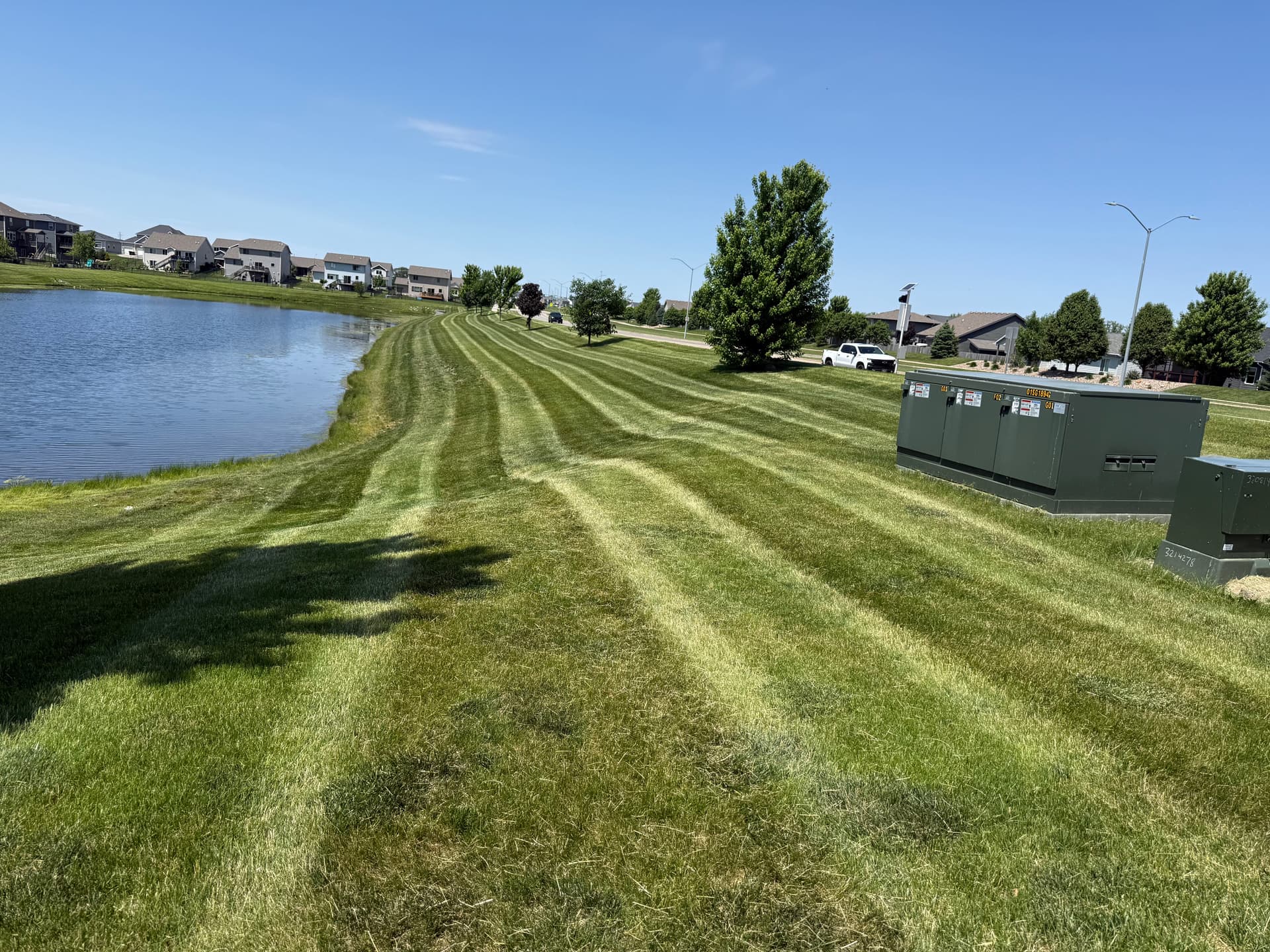Gallery photos for HOA Lawn Mowing with Clean Stripes in Waukee: Image #1