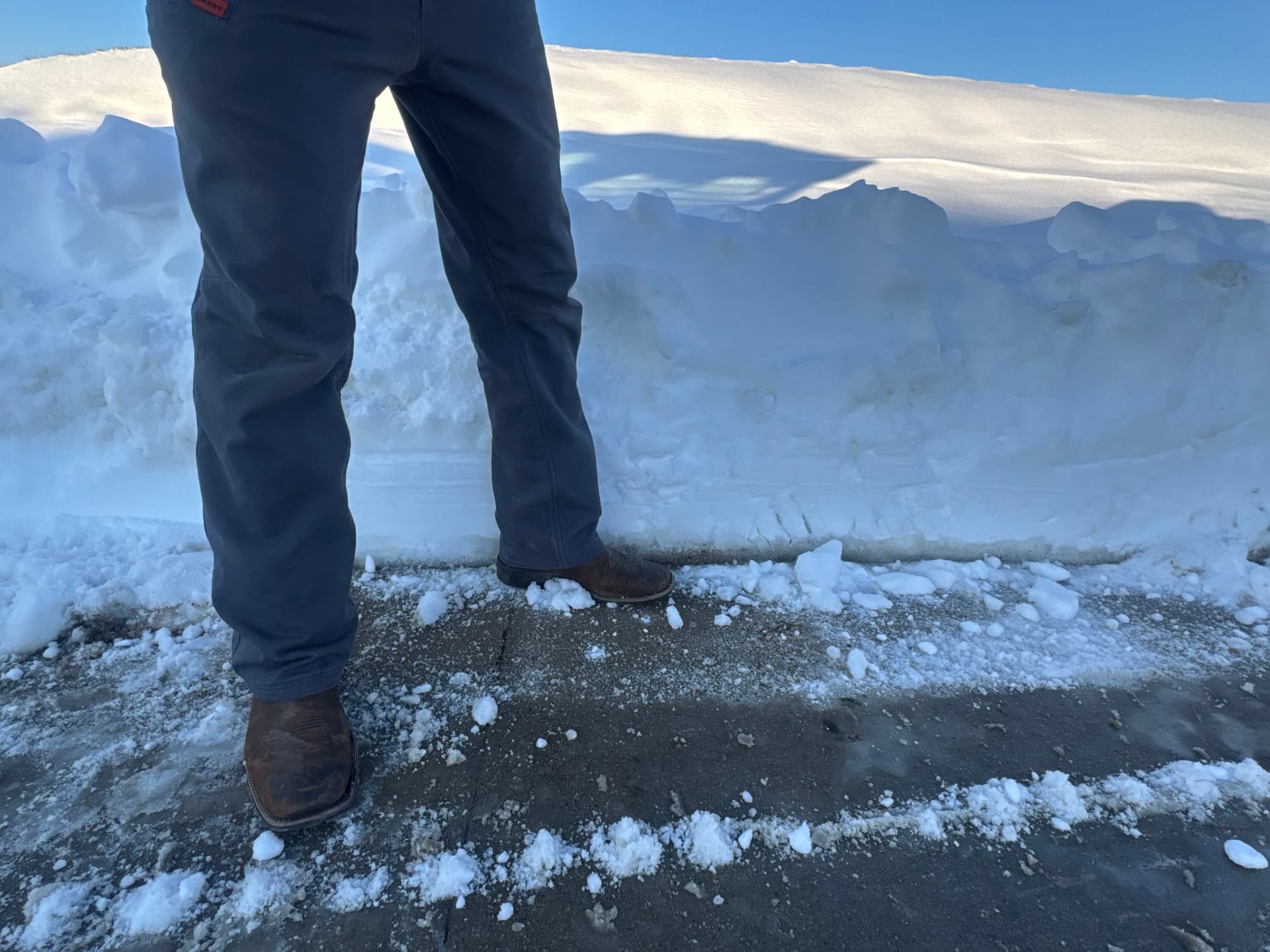 Gallery photos for Wind Drift Snow Removal at a Grimes Commercial Property: Image #2