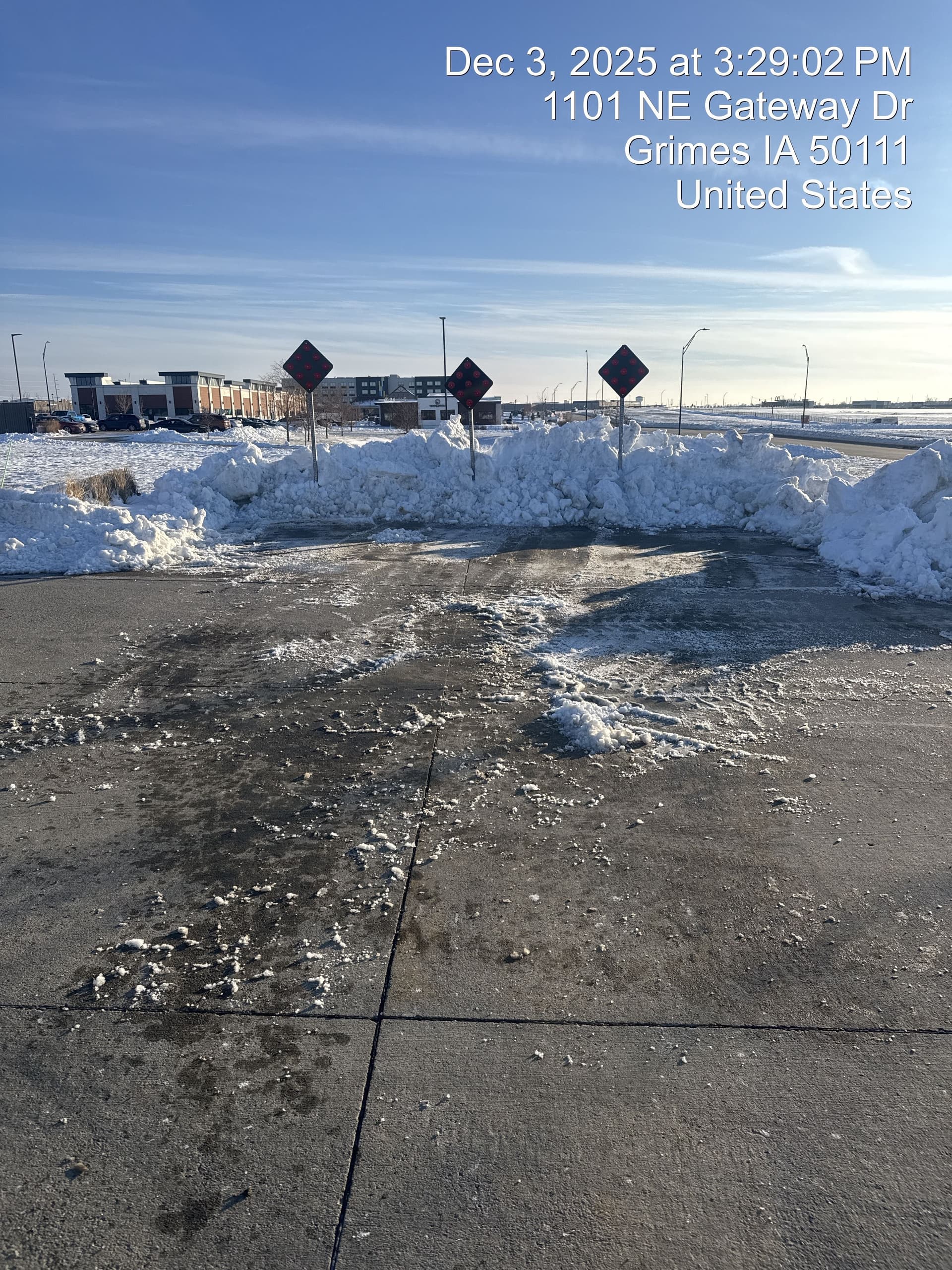 Gallery photos for Wind Drift Snow Removal at a Grimes Commercial Property: Image #3