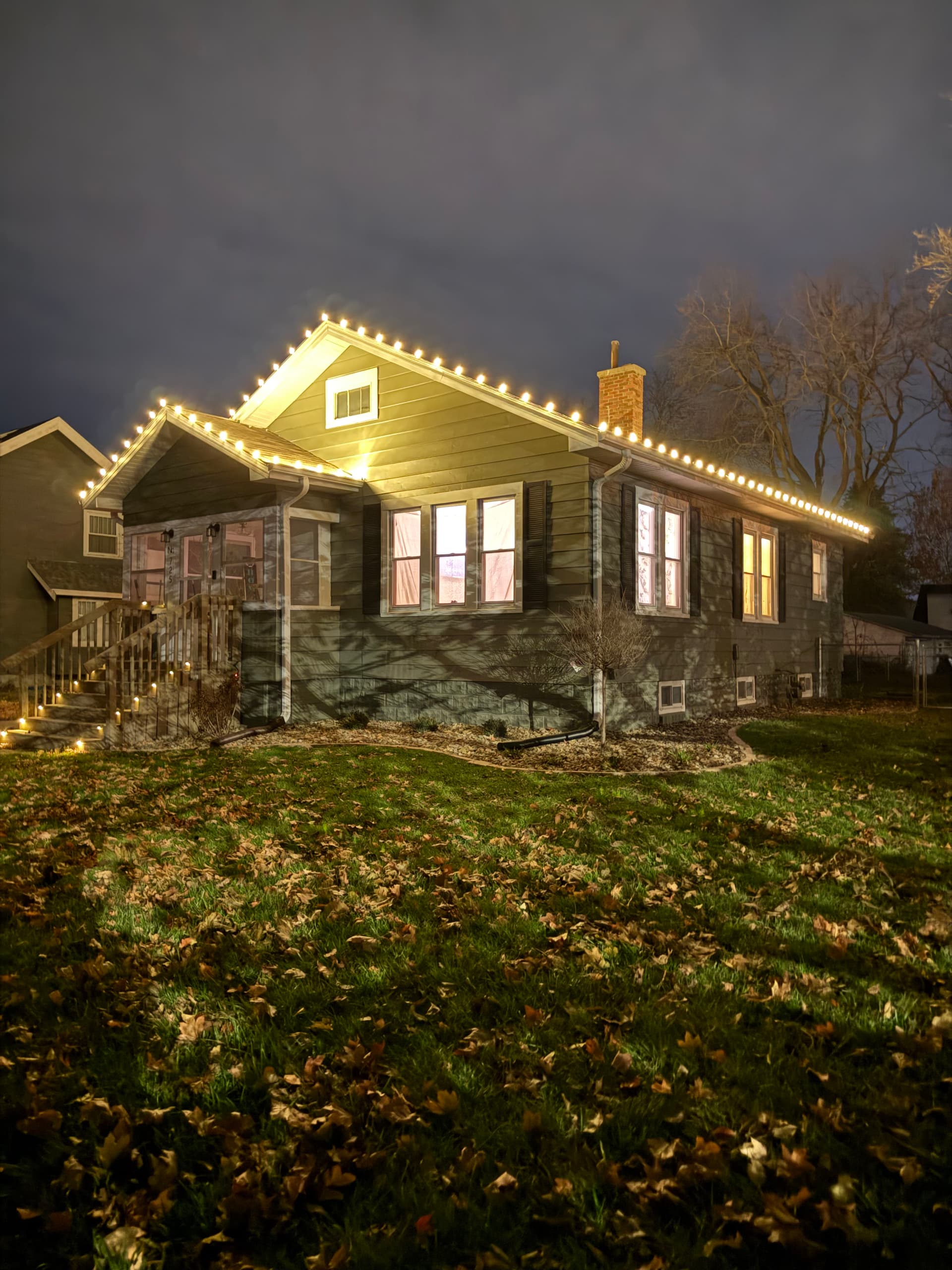 Warm White Christmas Light Installation in Waukee image