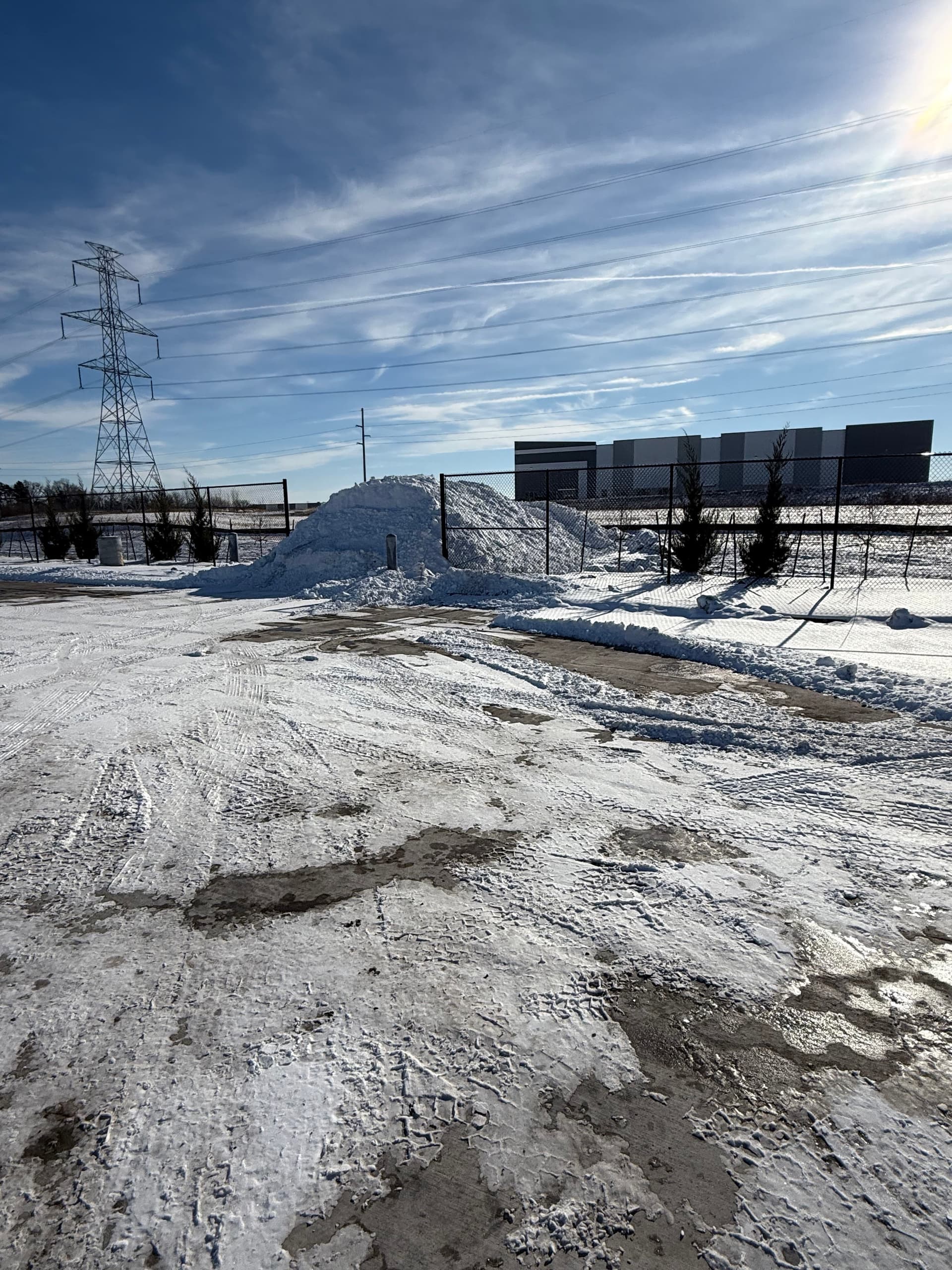 Commercial Snow Removal Keeping a 12-Acre Lot Open in Grimes Iowa image