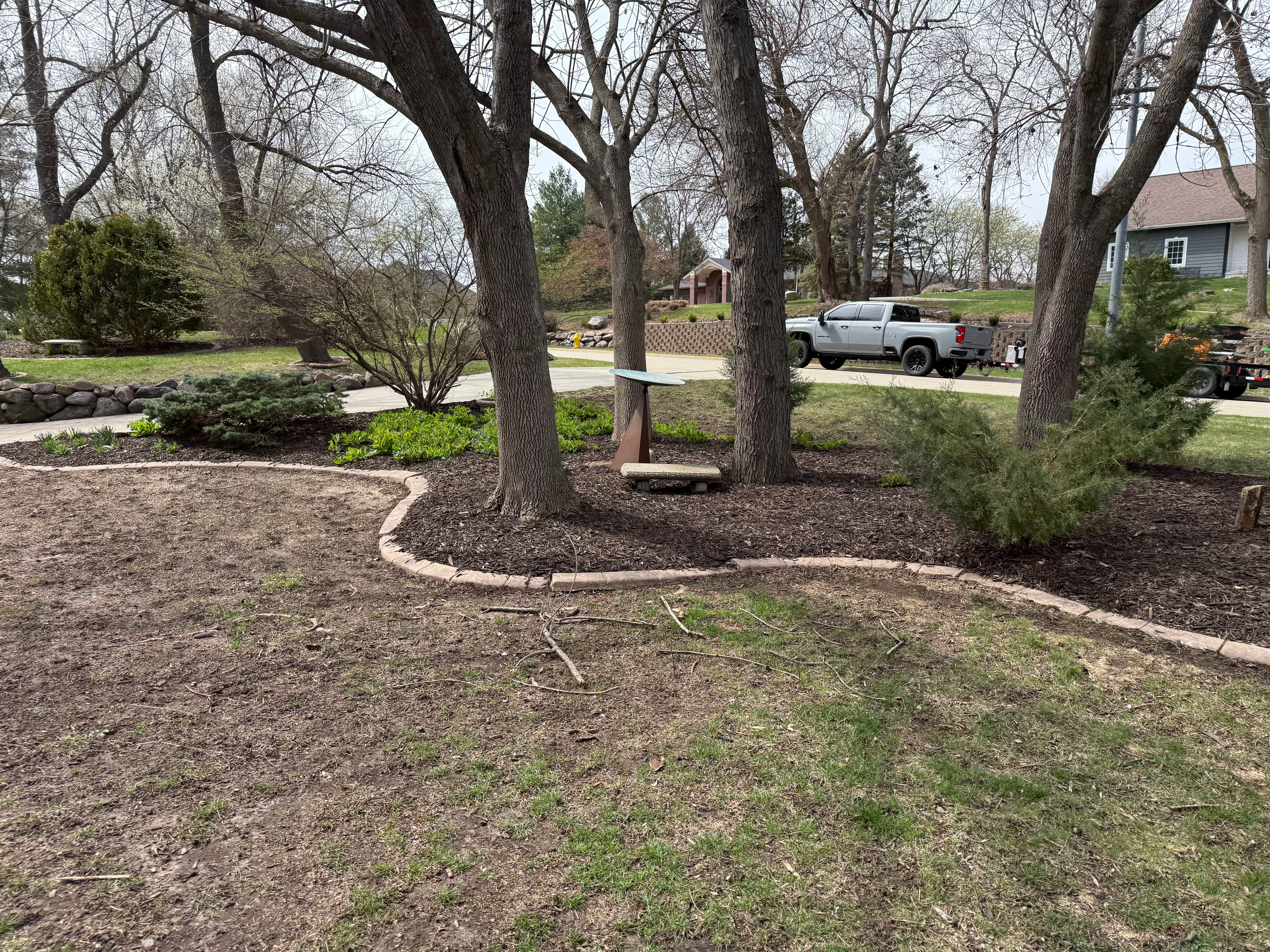 Project Full Bed Tear-Out Spring Cleanup and Re-Mulch in West Des Moines image