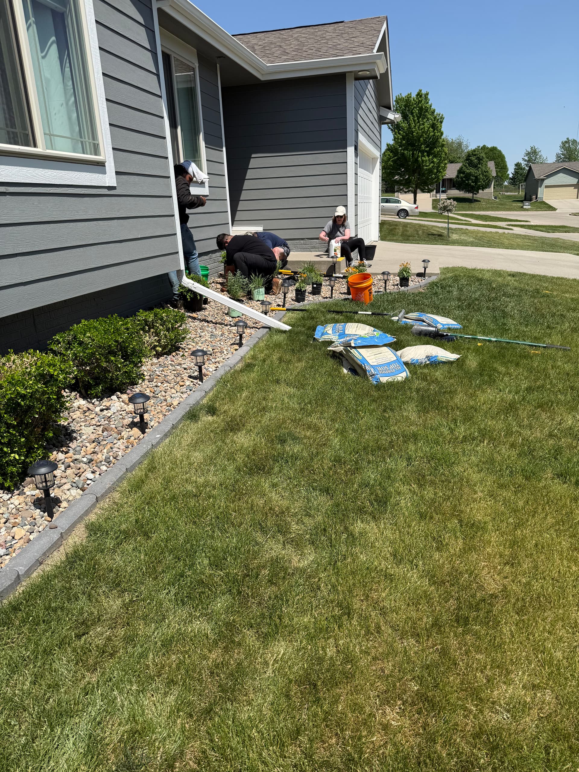 Gallery photos for Rock Bed and Plant Install Wrapped Up in Altoona: Image #2