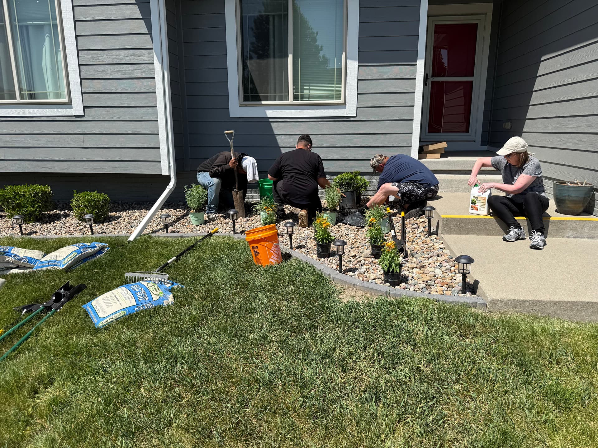Gallery photos for Rock Bed and Plant Install Wrapped Up in Altoona: Image #3