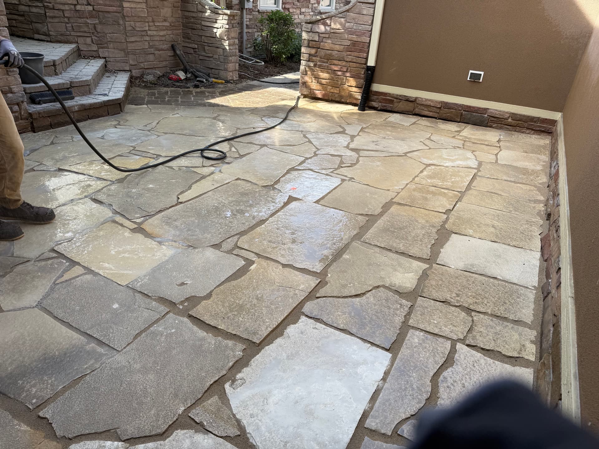A Challenging Flagstone Patio Build That Came Together image