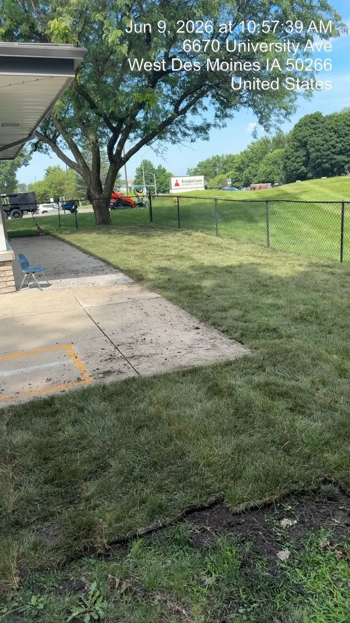 Sod Installation and French Drain Cleanup in West Des Moines image