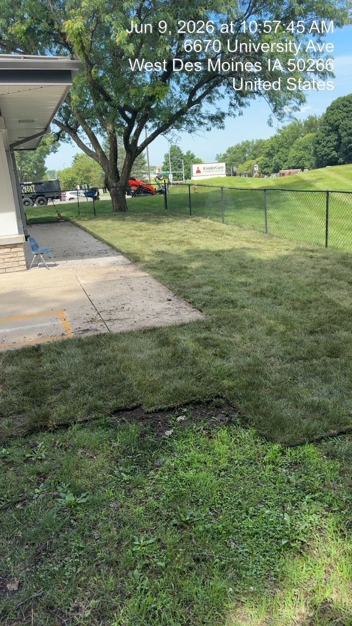Gallery photos for Sod Installation and French Drain Cleanup in West Des Moines: Image #1