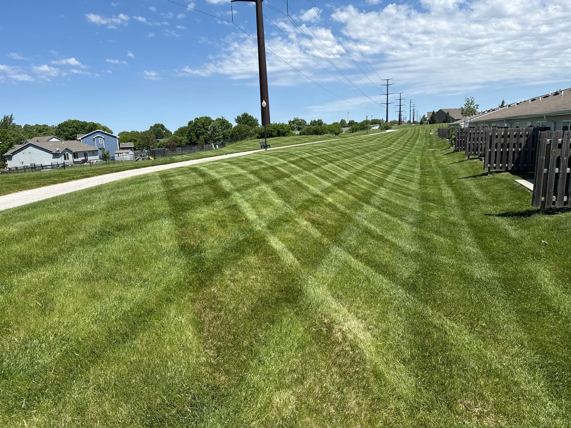 Gallery photos for Sharp HOA Lawn Mowing with Stripes in Altoona: Image #1