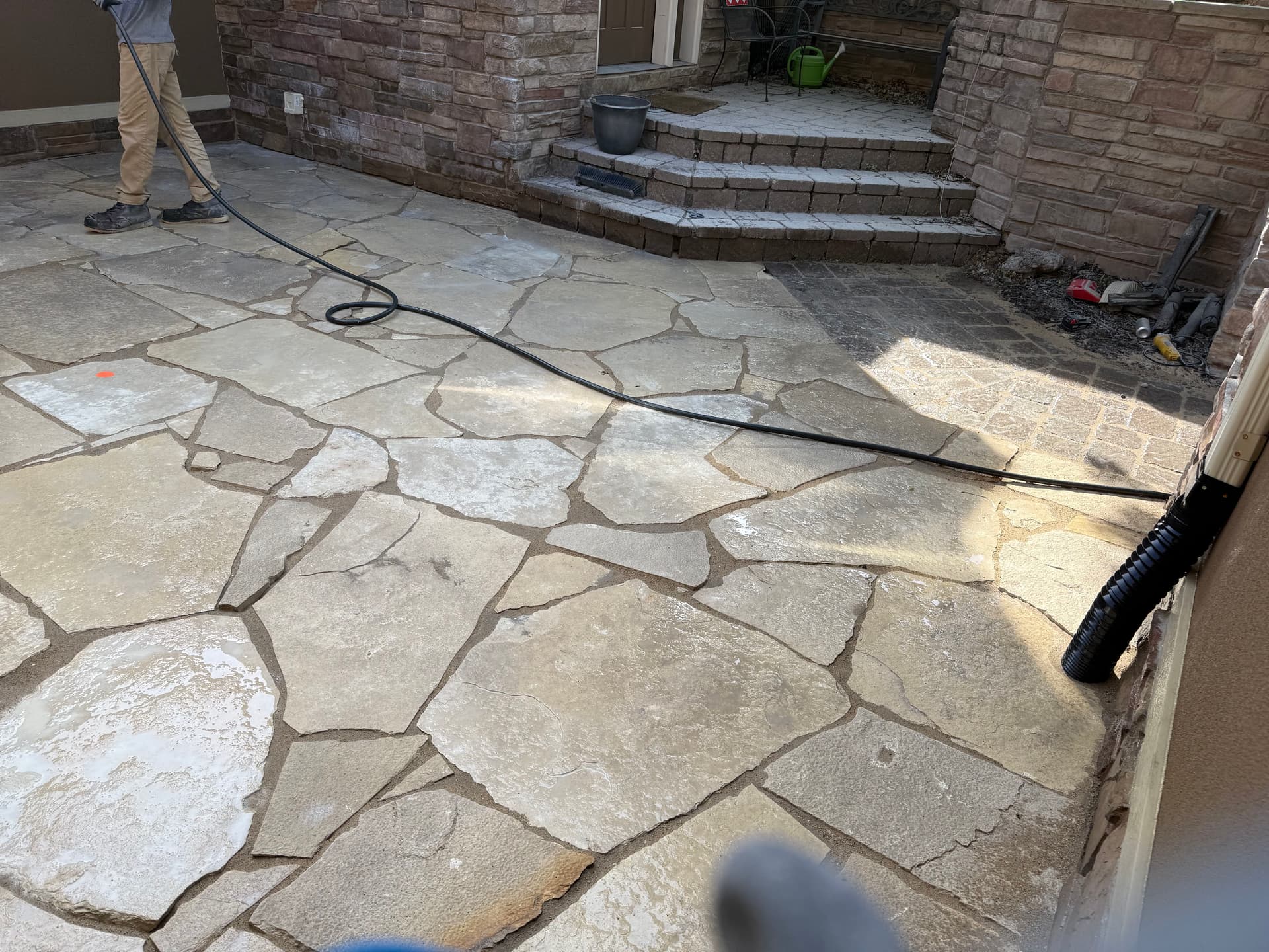 Gallery photos for A Challenging Flagstone Patio Build That Came Together: Image #1