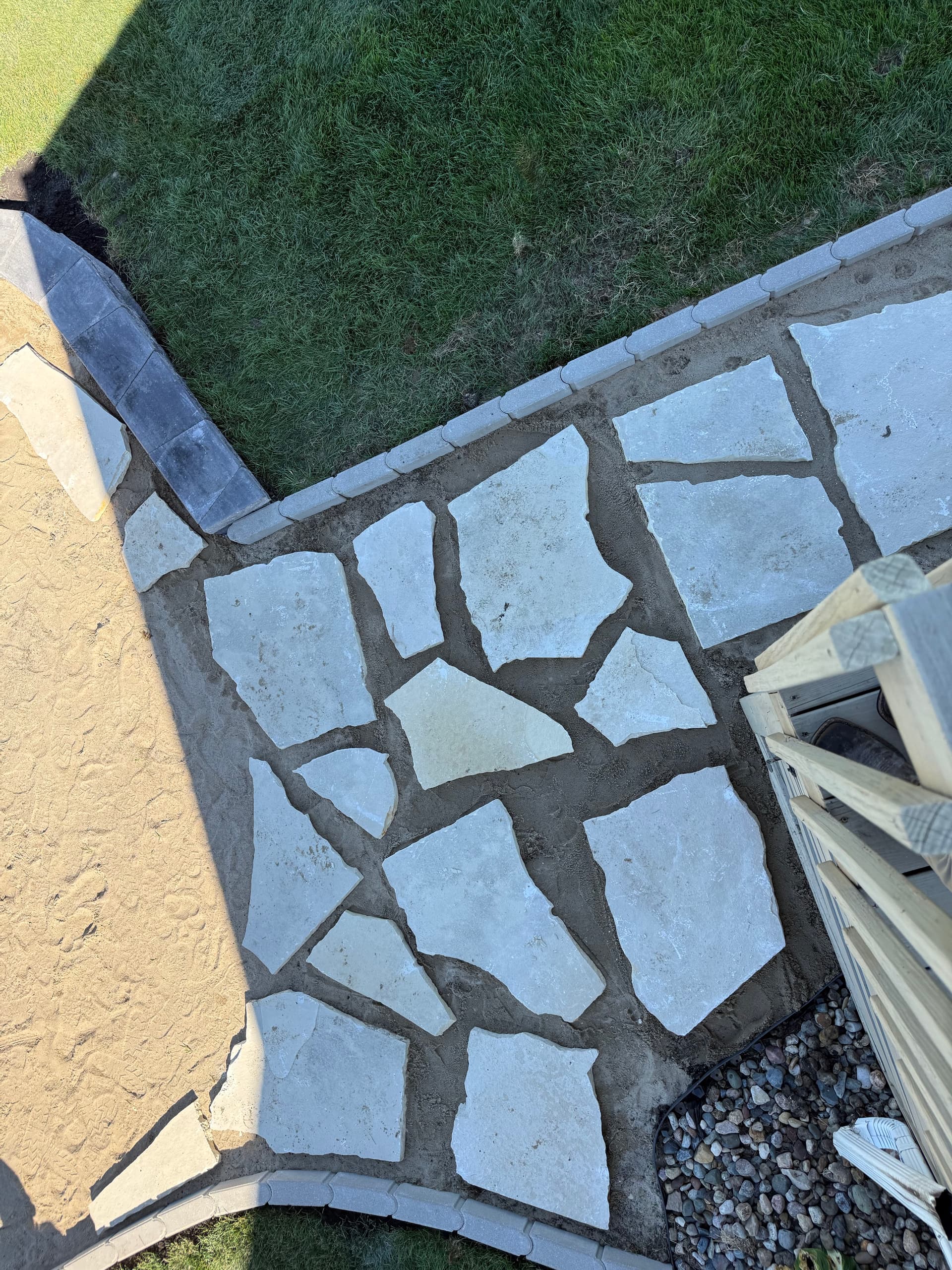 Gallery photos for Pool Pad Build With Canyon Block Retaining Wall and Flagstone Path: Image #6