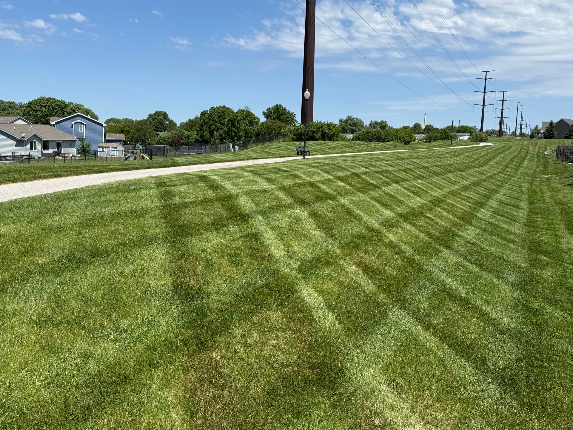 Sharp HOA Lawn Mowing with Stripes in Altoona image