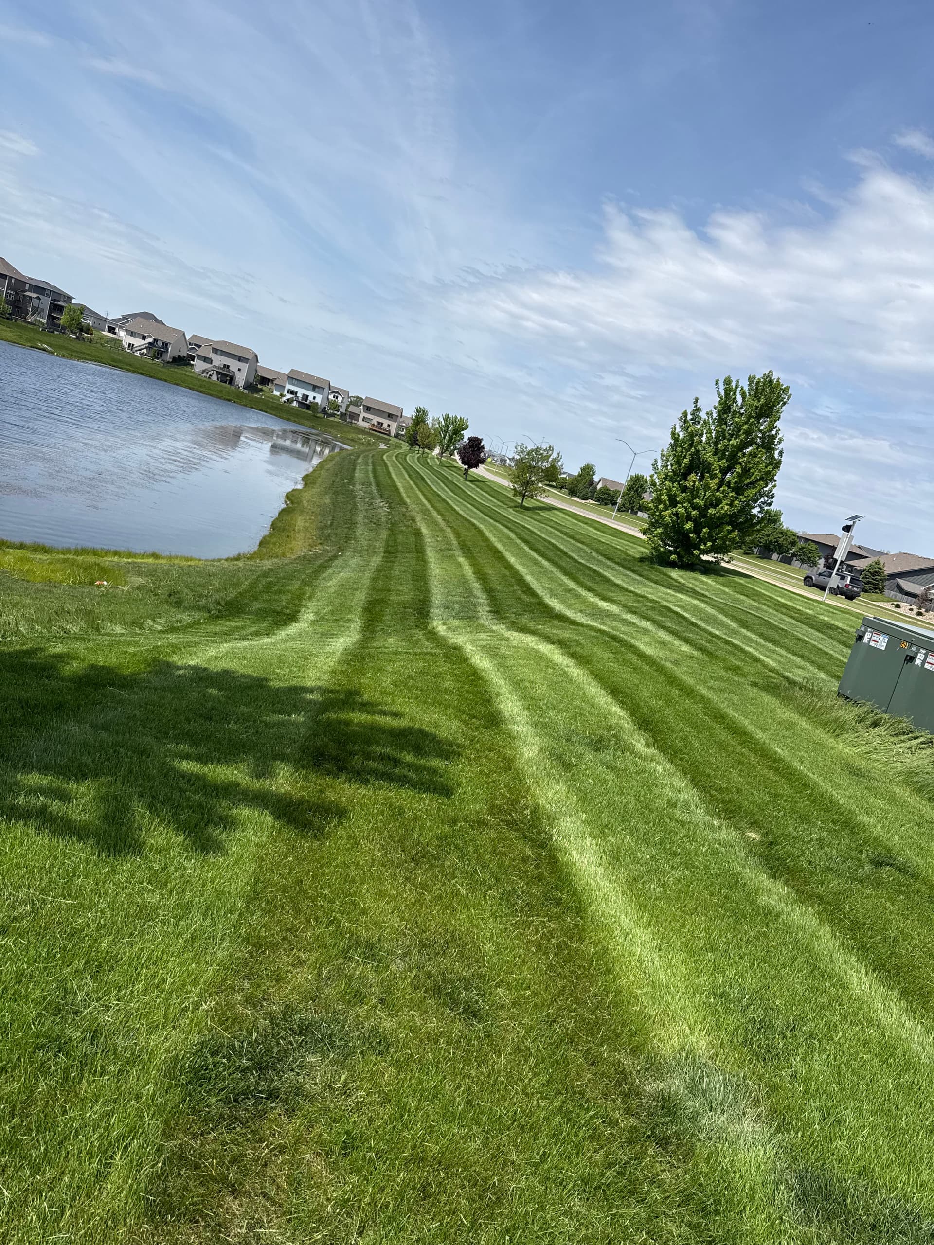HOA Pond Area Mowing Cleaned Up in Waukee image